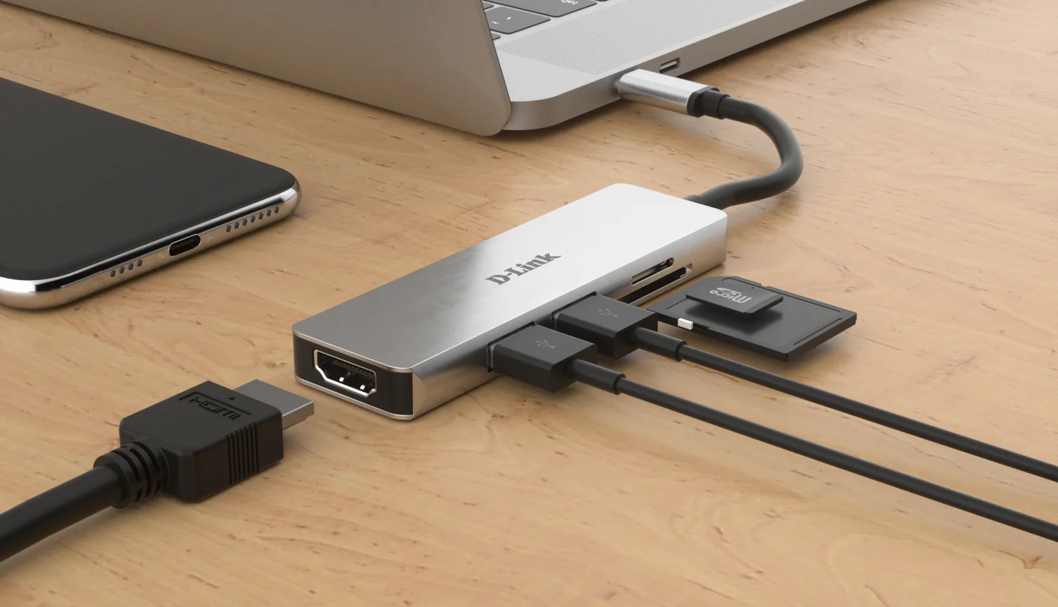 Hub USB-C D-Link DUB-M530 5 em 1 HDMI 4K Leitor SD/microSD - Imagem 4