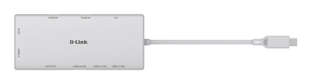 Hub USB-C D-Link DUP-A01 10-em-1 com HDMI 4K, Ethernet Gigabit, leitor SD e PD 100 W - Imagem 4