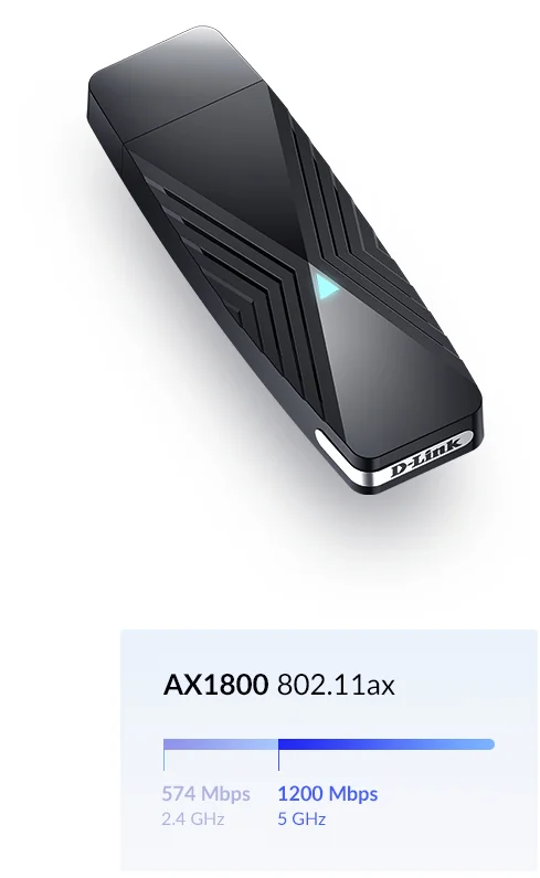 Adaptador USB Wi-Fi D-Link DWA-X1850 AX1800 Wi-Fi 6 Dual-Band USB 3.2 para PC e Laptop - Imagem 6
