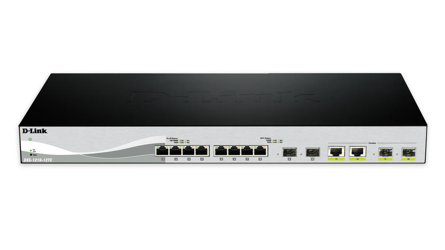 Switch de rede gerido L2 10G 10 portas SFP+ + 2 combo D-Link DXS-1210-12SC smart - Imagem 3