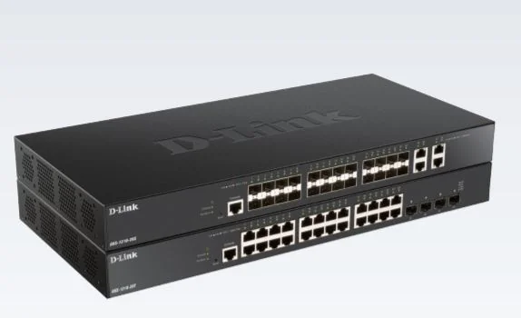Switch de rede D-Link DXS-1210-28T 24 portas 10G + 4 SFP28 25G smart gerido