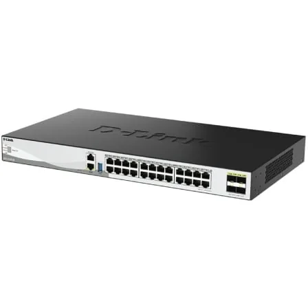Switch de rede D-Link DXS-3130-28 gerido L3 28 portas 10G Multi-Gigabit com uplinks 25G empilhável - Imagem 3