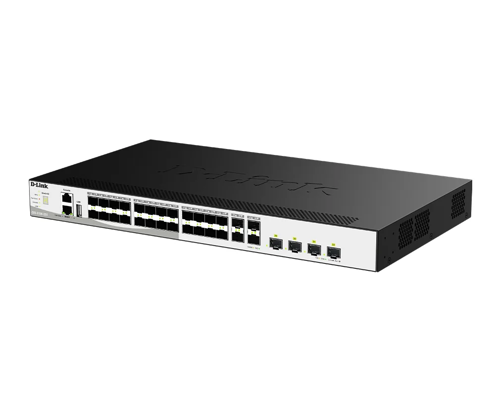 Switch de Rede D-Link DXS-3130-32S/E L3 Stackable com 32 Portas 10G SFP+ e Uplinks 25G - Imagem 3