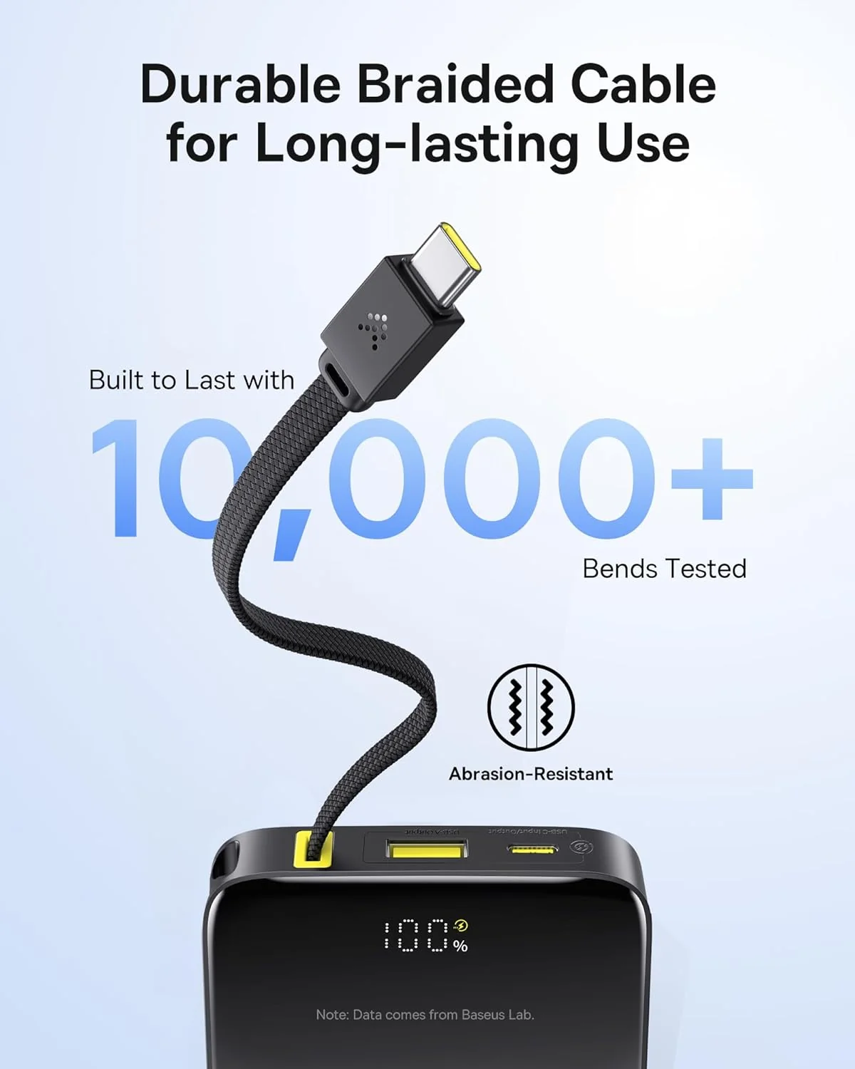 Power Bank Baseus EnerFill 10000mAh 22.5W USB-C Preto - Imagem 3