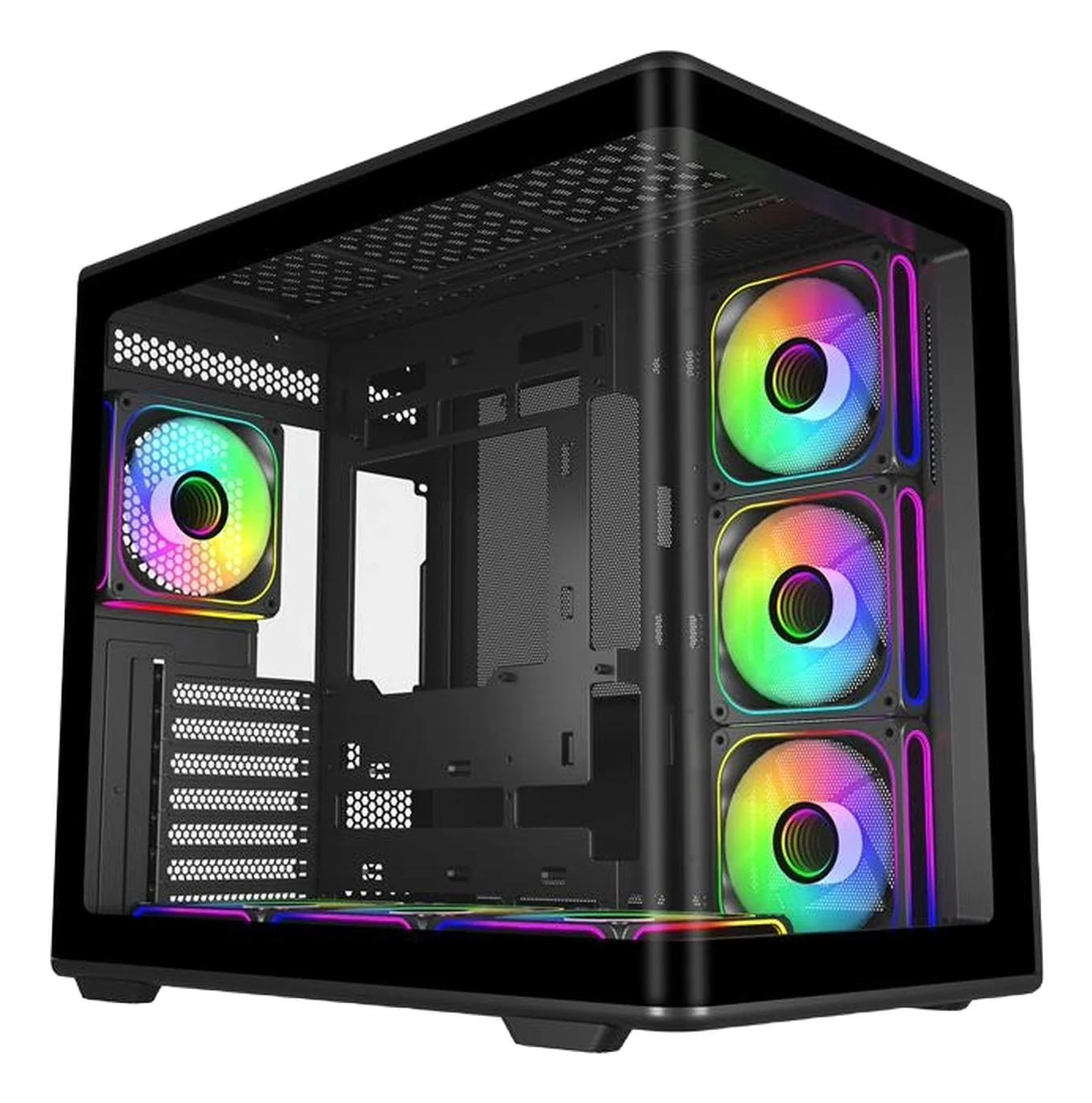 Caixa para PC Cooler Master Elite 600 ARGB com 7 Ventoinhas e Hub Incluído Preto - Imagem 1