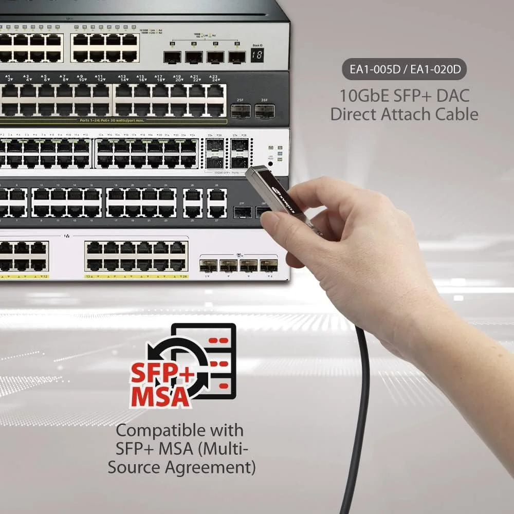Cabo DAC SFP+ Edimax EA1-005D 0.5m Direct Attached 10GBase para módulos SFP+ - Imagem 6