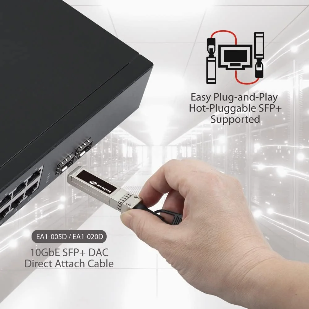 Cabo DAC SFP+ Edimax EA1-005D 0.5m Direct Attached 10GBase para módulos SFP+ - Imagem 8