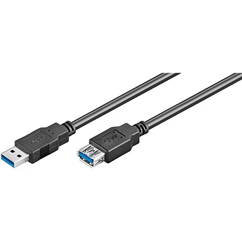 Cabo Extensor USB 3.0 Ewent EC1007 USB-A Macho para Fêmea 5Gbps 1m Preto