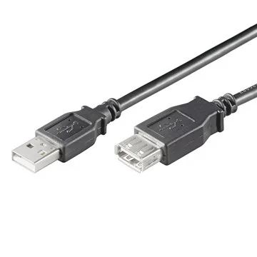 Cabo extensão USB Ewent EC1012 USB 2.0 tipo A macho/fêmea 1,8 m preto - Imagem 1