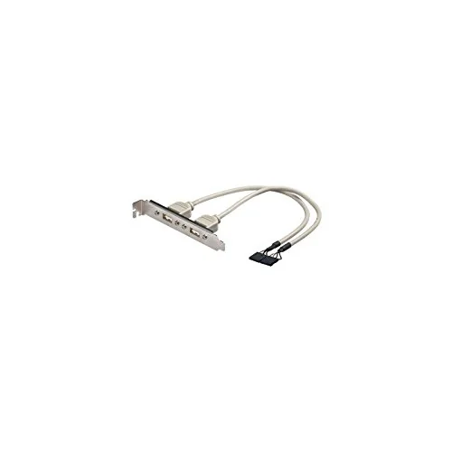 Espelho de Slot USB EWENT 2 Portas USB 2.0 Macho para 2x 5 pinos IDC Motherboard - Imagem 1
