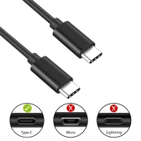 Cabo USB-C para USB-C 1,8m USB 2.0 PD 60W 480Mbps Ewent EC1036 Preto - Imagem 2