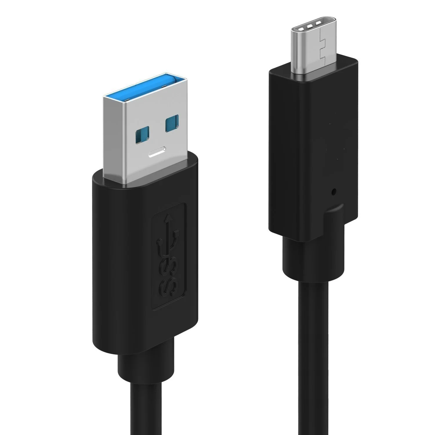 Cabo USB 3.2 Ewent EC1042 USB-A para USB-C 5Gbps PD60W 1m Preto - Imagem 2