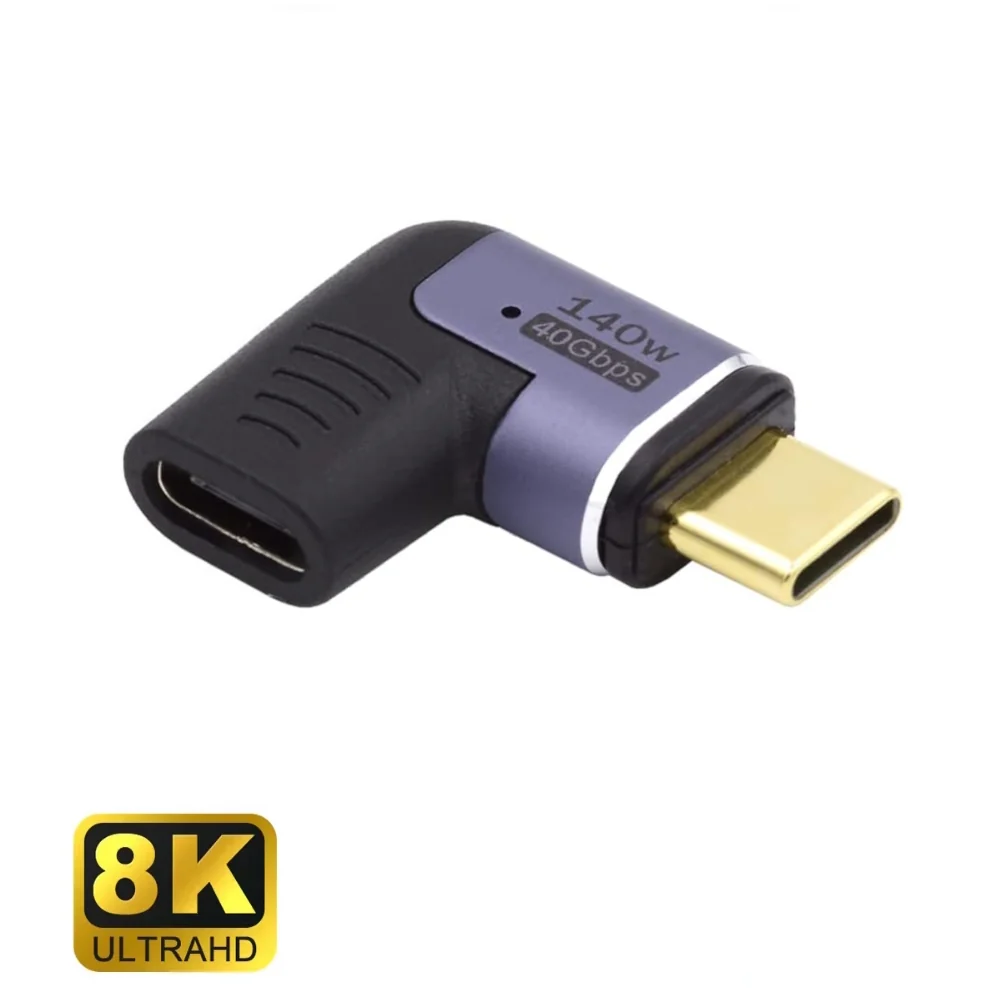 Adaptador USB-C magnético angular Ewent EC1048 USB4 140W 8K 40Gbps - Imagem 1