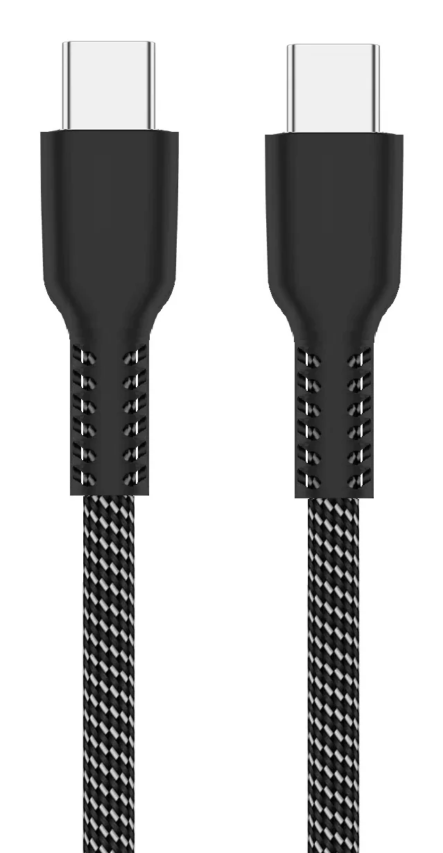 Cabo USB-C Ewent EC1089 USB 2.0 Tecido Power Delivery 60W 2m Preto/Branco