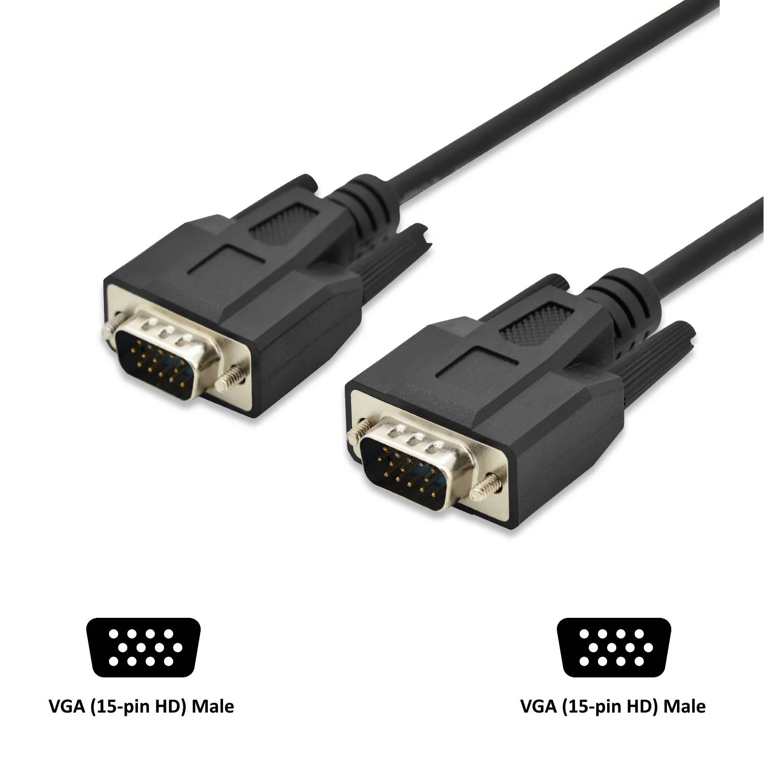 Cabo VGA Ewent EC1100 15-pin HD M/M Cobre AWG28 1,8m - Imagem 2
