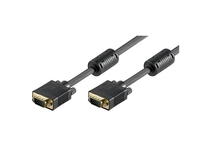 Cabo VGA/SVGA Ewent EC1105 15-pin HD M/M com Ferrites Preto 5m