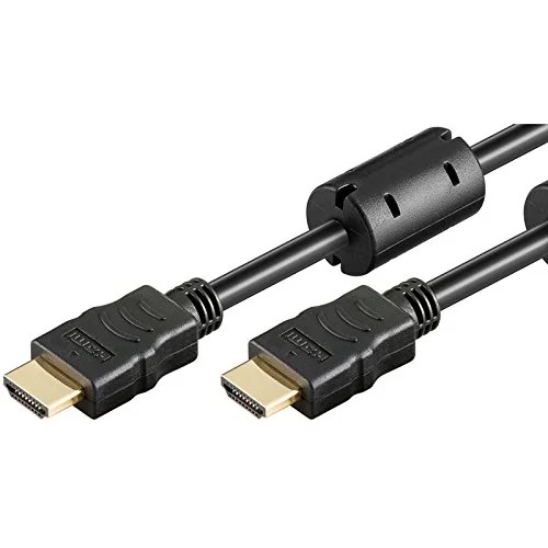 Cabo HDMI com Ethernet Contactos Dourados e Ferrites 5 m Ewent EC1313 Preto - Imagem 1