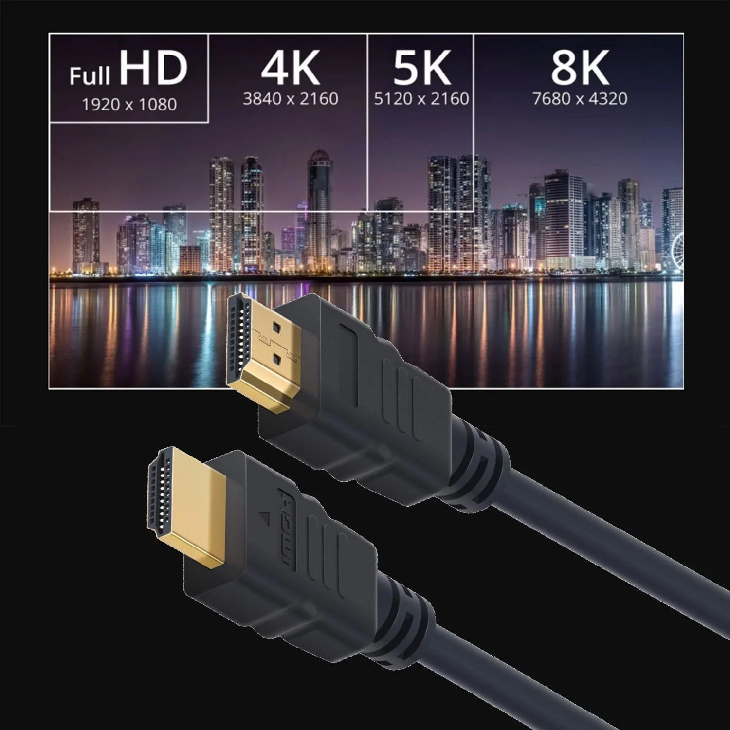 Cabo HDMI 2.1 Ultra High Speed 8K 1m Ewent EC1320 com Ethernet HDR - Imagem 3