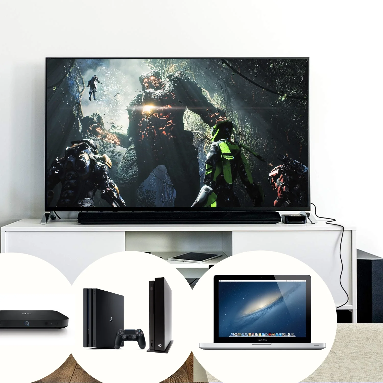 Cabo HDMI 1.4 com Ethernet 4K@30Hz Contactos Dourados 8 m Ewent EC1334 Preto - Imagem 3