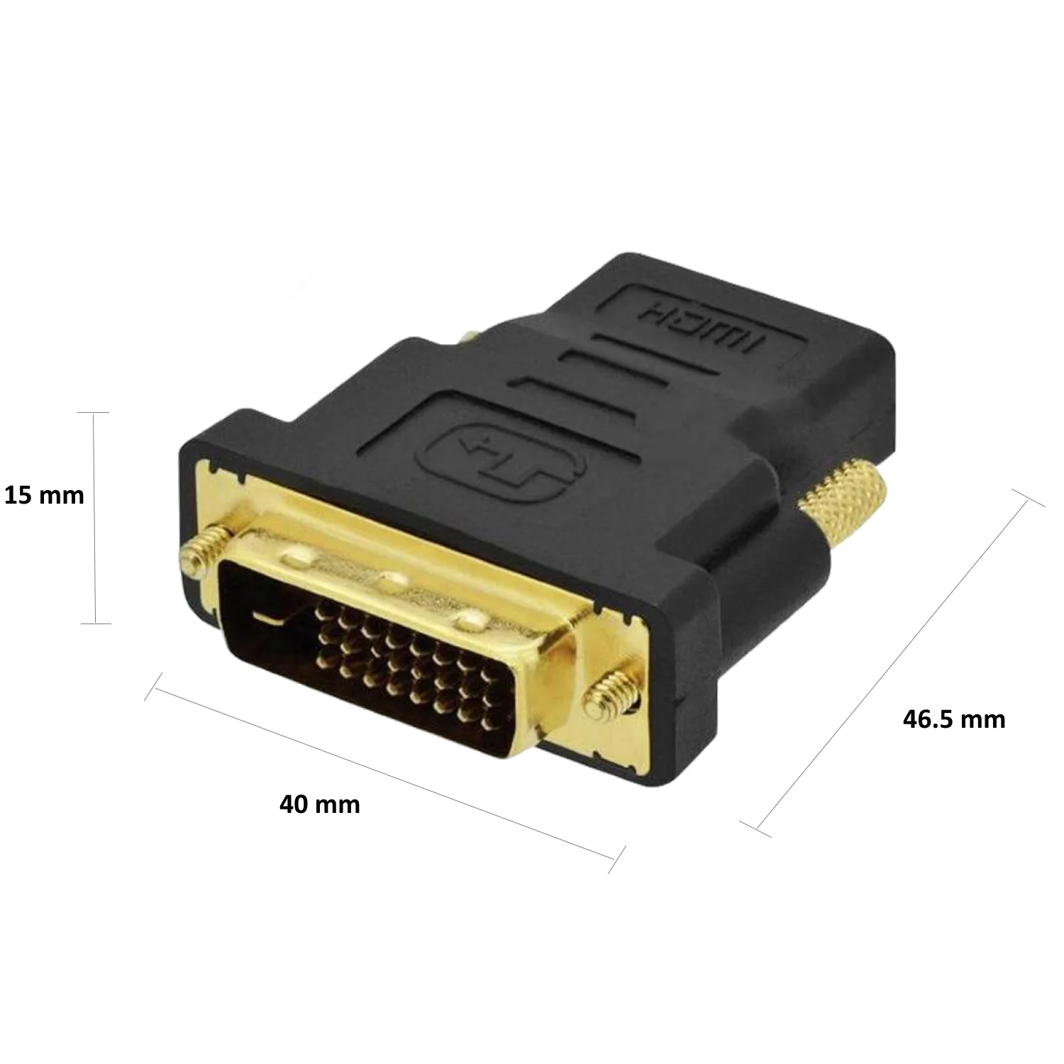 Adaptador HDMI Fêmea para DVI-D 24+1 Macho Ewent EC1371 Preto - Imagem 3