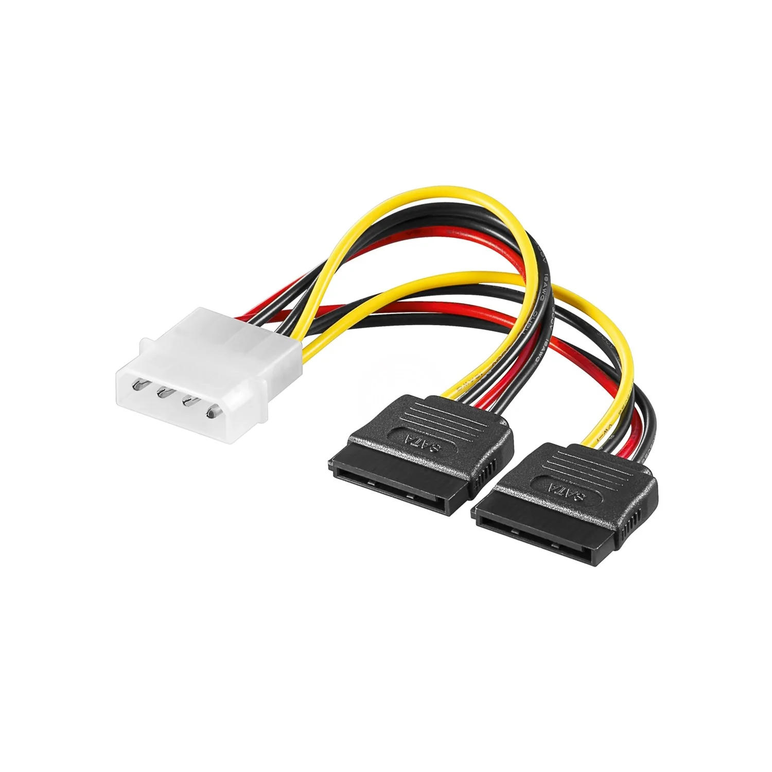 Cabo adaptador alimentação Molex para 2x SATA Ewent EC1500 em Y 0.13m - Imagem 1