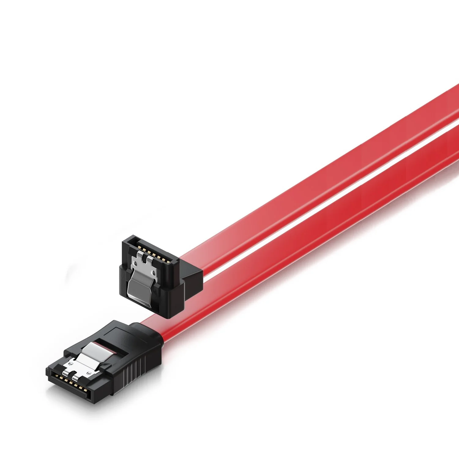 Cabo SATA III 0,7 m Ewent EC1515 com Conector L-Type, 6 Gbps, Vermelho - Imagem 2