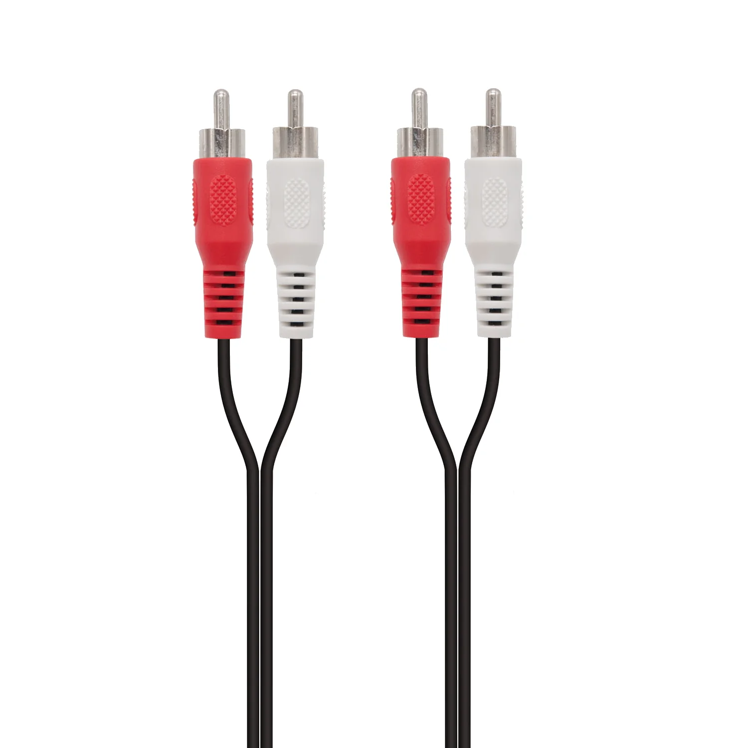 Cabo de áudio 2x RCA macho para 2x RCA macho 5m preto Ewent EC1603 - Imagem 1