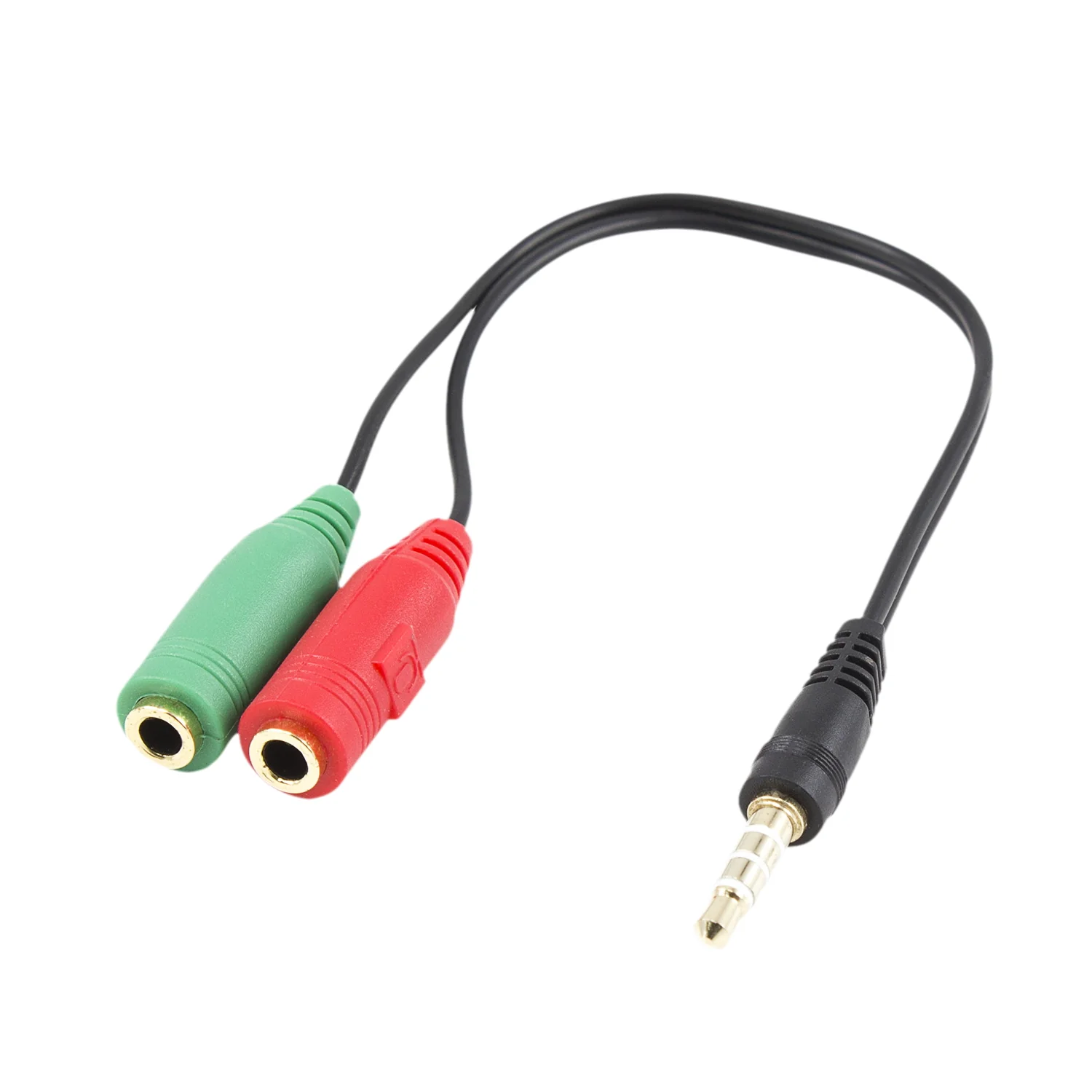 Cabo Adaptador Áudio Jack 3,5 mm 4-Pin Macho para 2x Jack 3,5 mm 3-Pin Fêmea Ewent EC1640