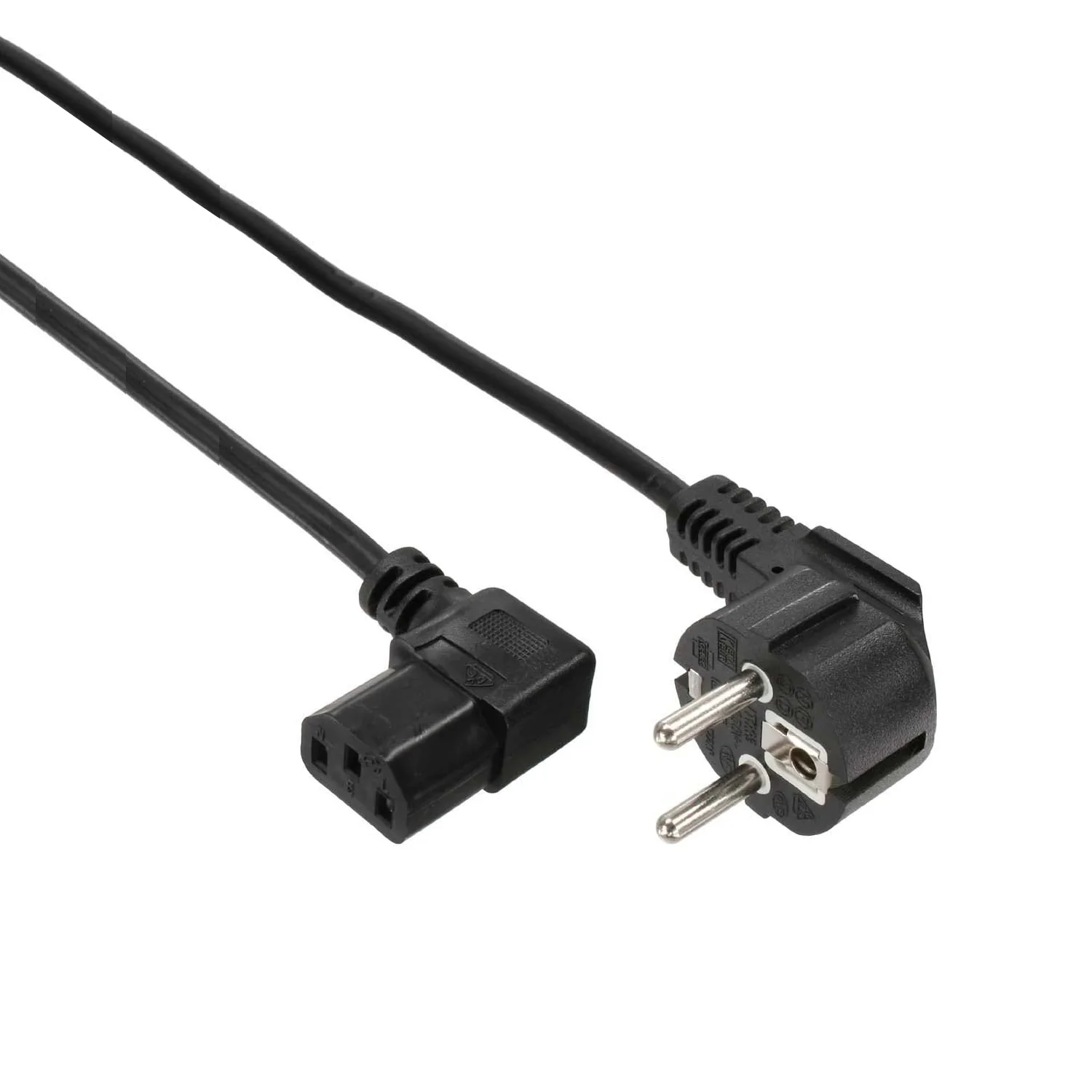 Cabo de Alimentação Schuko para IEC C13 Angulado 1.8m Ewent - Imagem 2