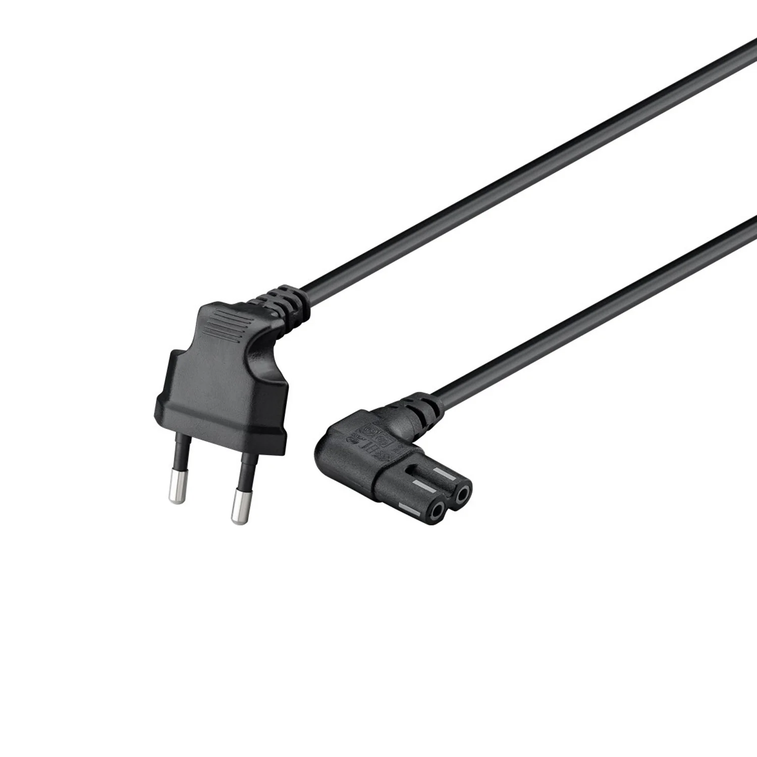 Cabo de alimentação Euro 90° para IEC C7 90° Ewent EC1917 1,8m - Imagem 2