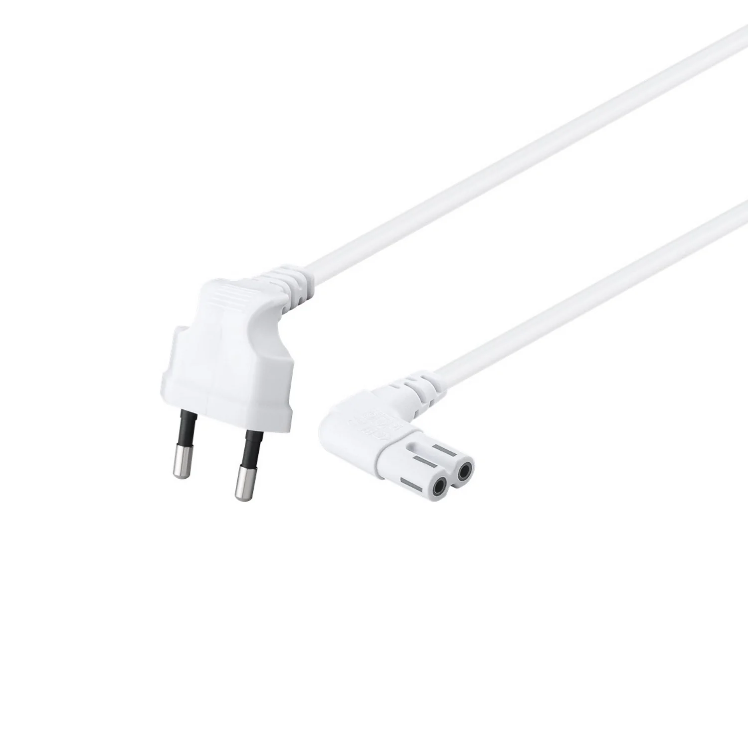 Cabo de alimentação Ewent EC1918 CEE7/16 90° para IEC C7 90° 1,8 metros branco - Imagem 2
