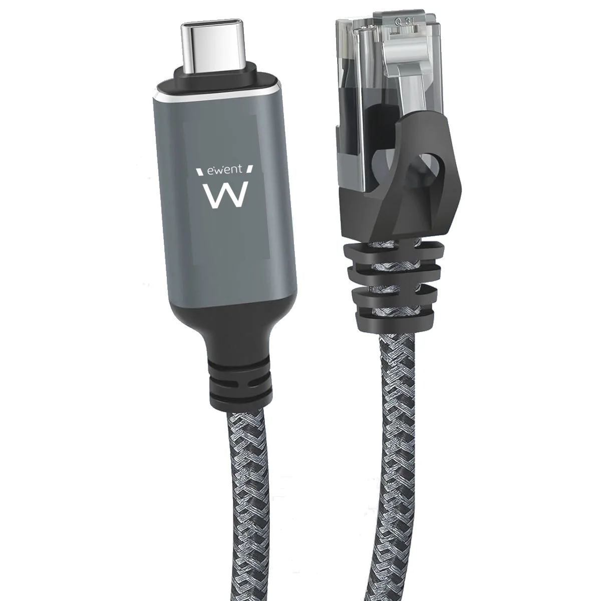 Cabo Adaptador USB-C para RJ45 CAT6 FTP Gigabit 1Gbps Ewent EC2002 2m Preto