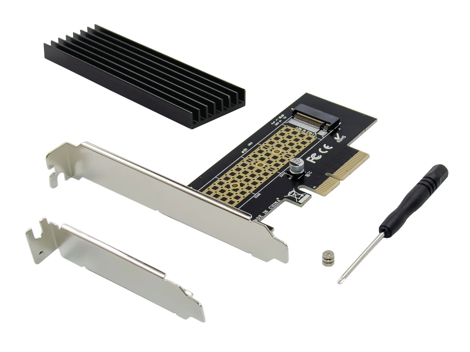 Placa Adaptadora PCIe para SSD M.2 NVMe Conceptronic EMRICK05BS com Dissipador - Imagem 2