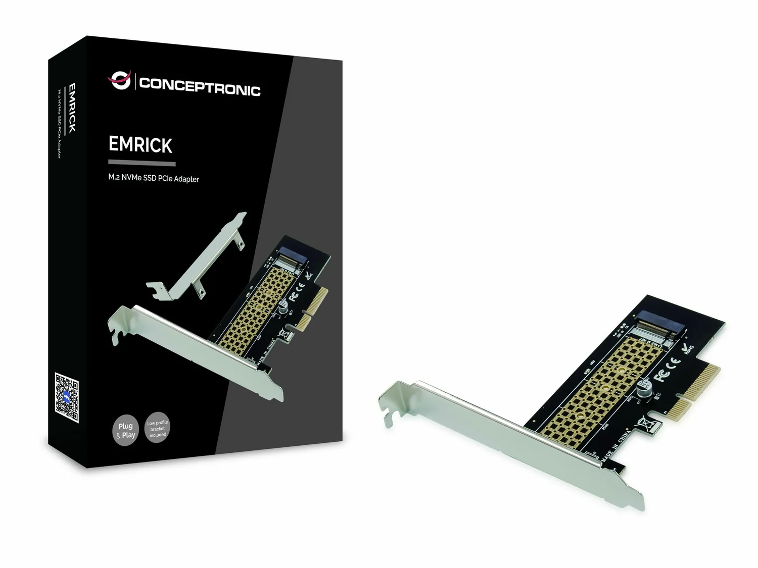 Placa adaptadora PCIe para SSD M.2 NVMe Conceptronic EMRICK05B - Imagem 3