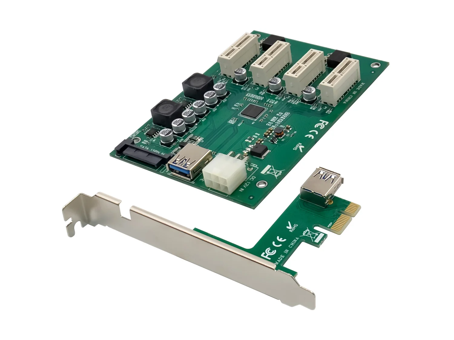 Placa de Expansão PCIe Conceptronic EMRICK10G x1 para 4 Portas PCIe x1