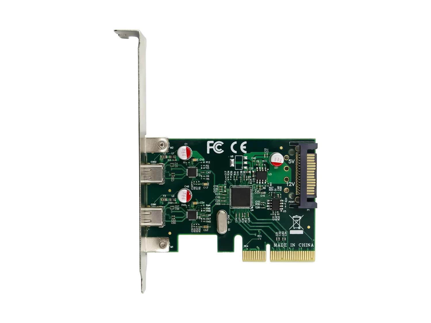 Placa controladora PCIe 2 portas USB-C 3.2 Gen 2 10Gbps chipset ASM3142 Conceptronic EMRICK13G - Imagem 2