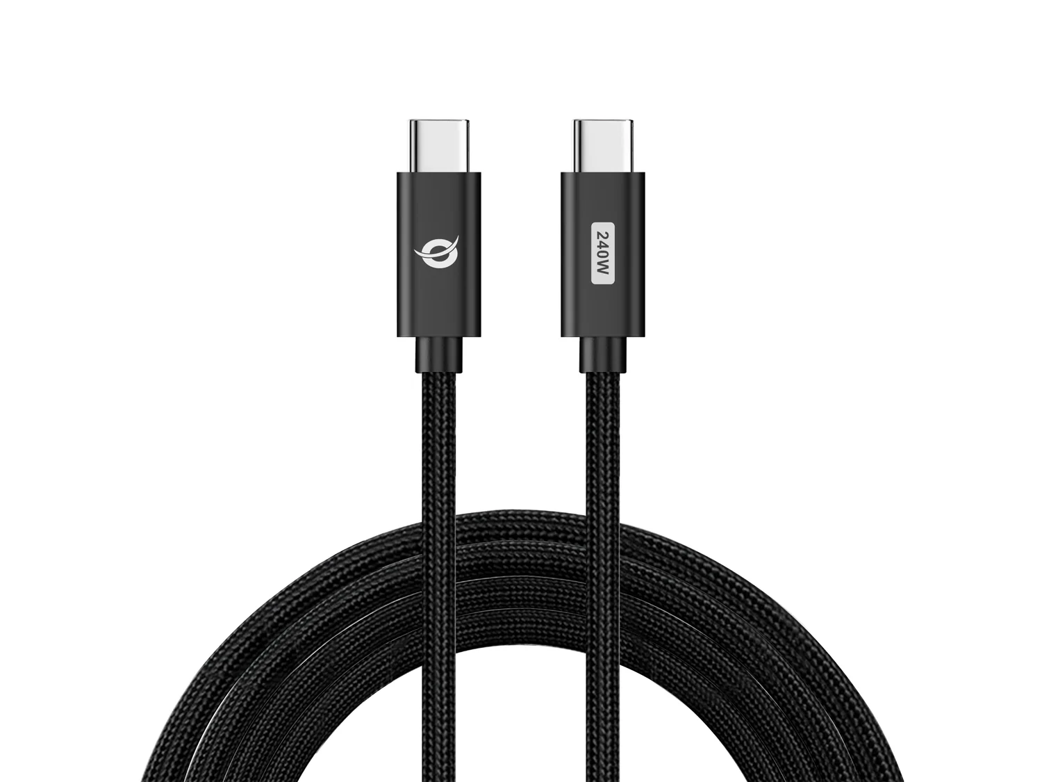 Cabo USB-C para USB-C carregamento rápido 240W PD 3.1 E-Mark 1,2m trançado Conceptronic ETTA03B12 - Imagem 2