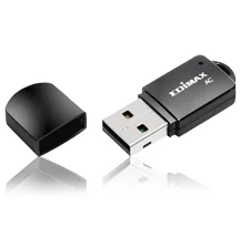Adaptador Wi-Fi USB Edimax EW-7811UTC AC600 Dual-Band Mini Nano Preto