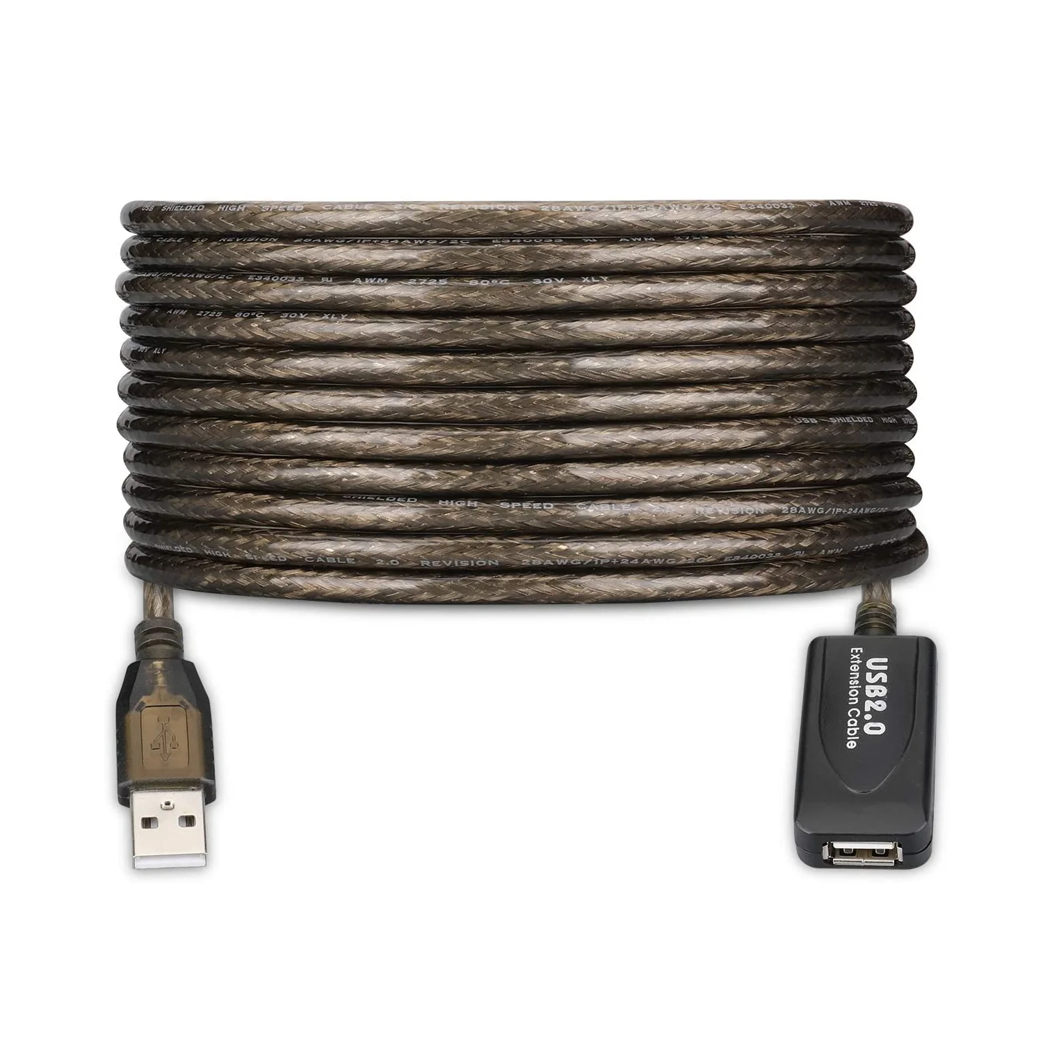 Cabo extensor USB 2.0 amplificado 10m Ewent EW1021 preto