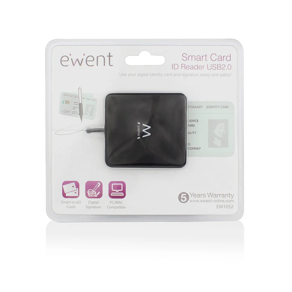 Leitor de cartão de cidadão USB 2.0 Ewent EW1052 preto - Imagem 4