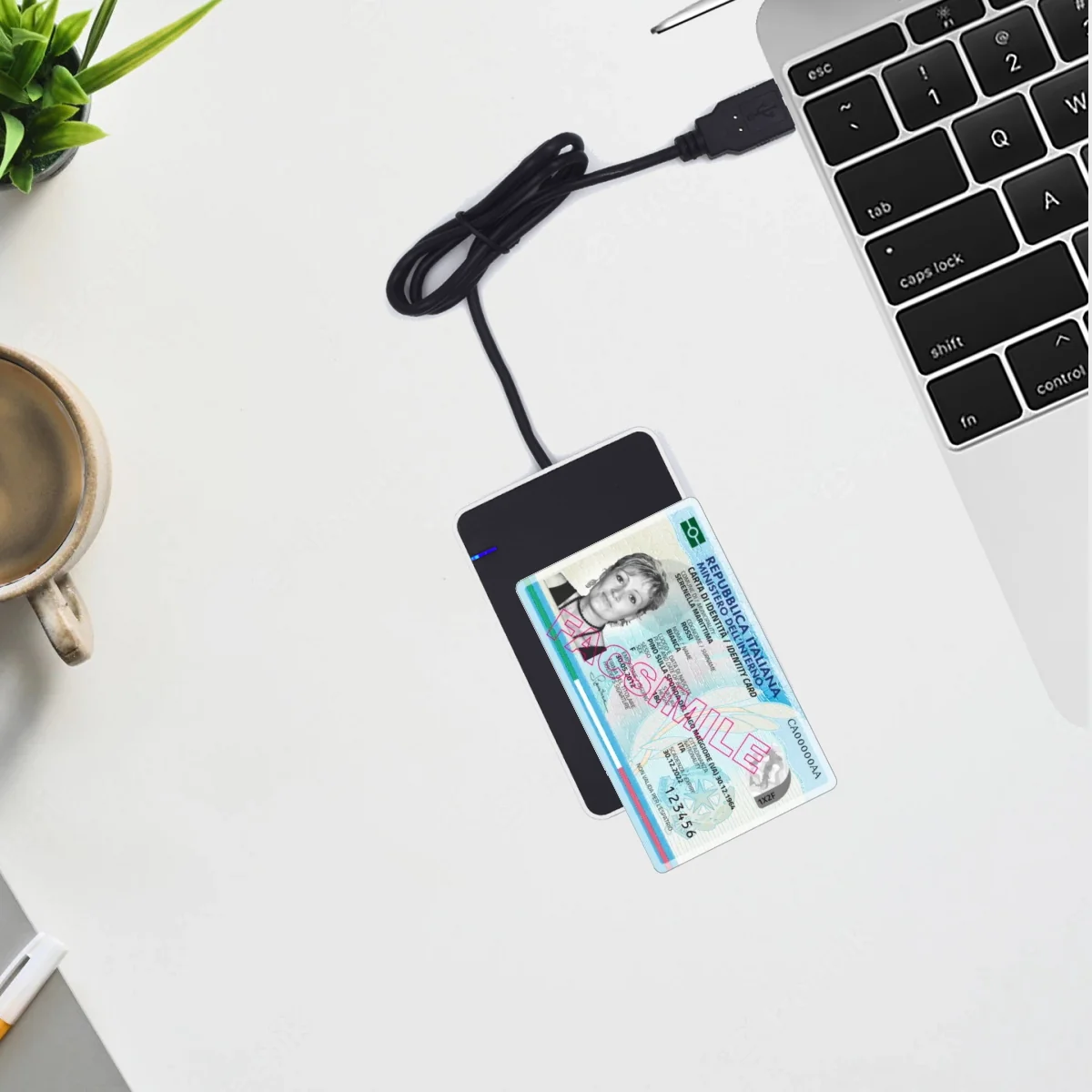 Leitor de Cartões Ewent EW1053 NFC Contactless USB Cartão Cidadão Preto - Imagem 3
