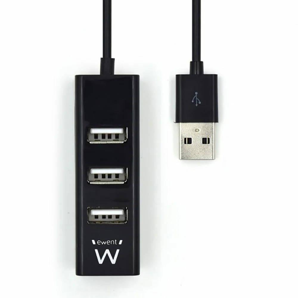 Hub USB Ewent EW1123 Mini 4 Portas USB 2.0 480 Mbps Preto - Imagem 4