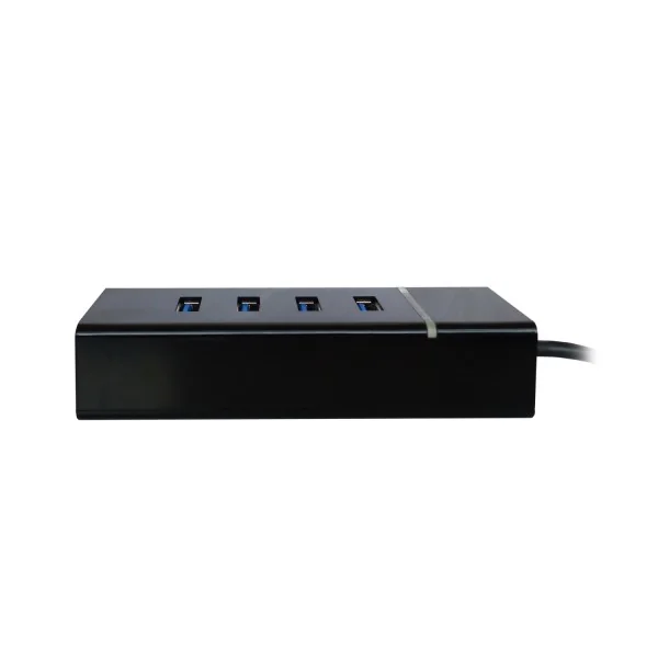Hub USB Ewent EW1137 Type-C 4 Portas USB 3.0 5 Gbps Preto - Imagem 2