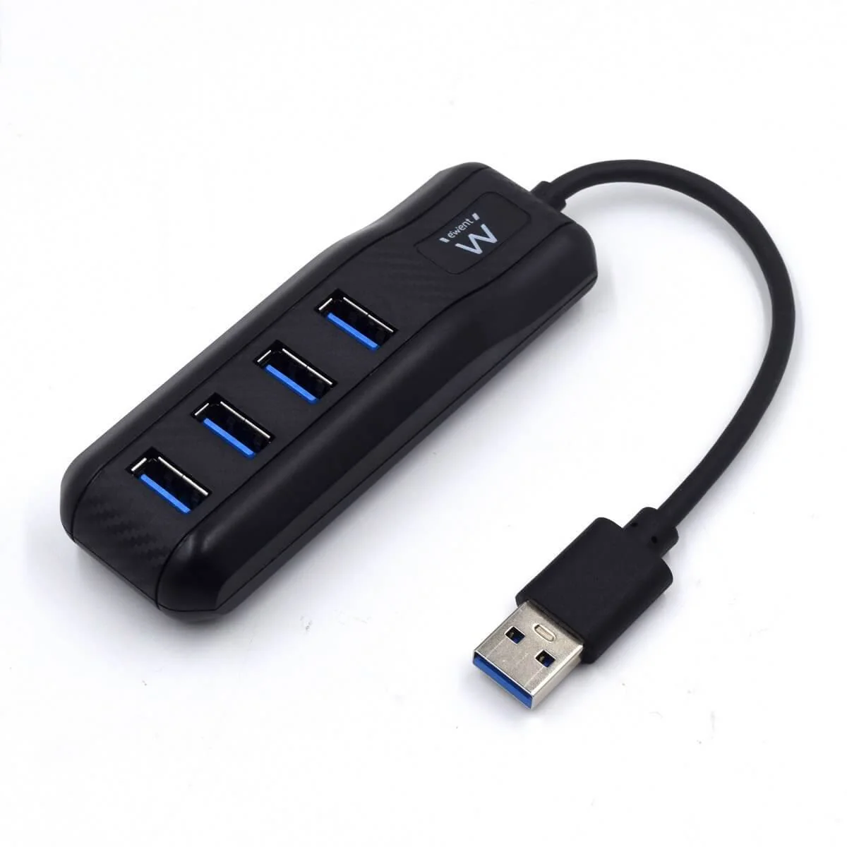Hub USB Ewent EW1138 USB 3.2 Gen 1 com 4 portas Type-A preto