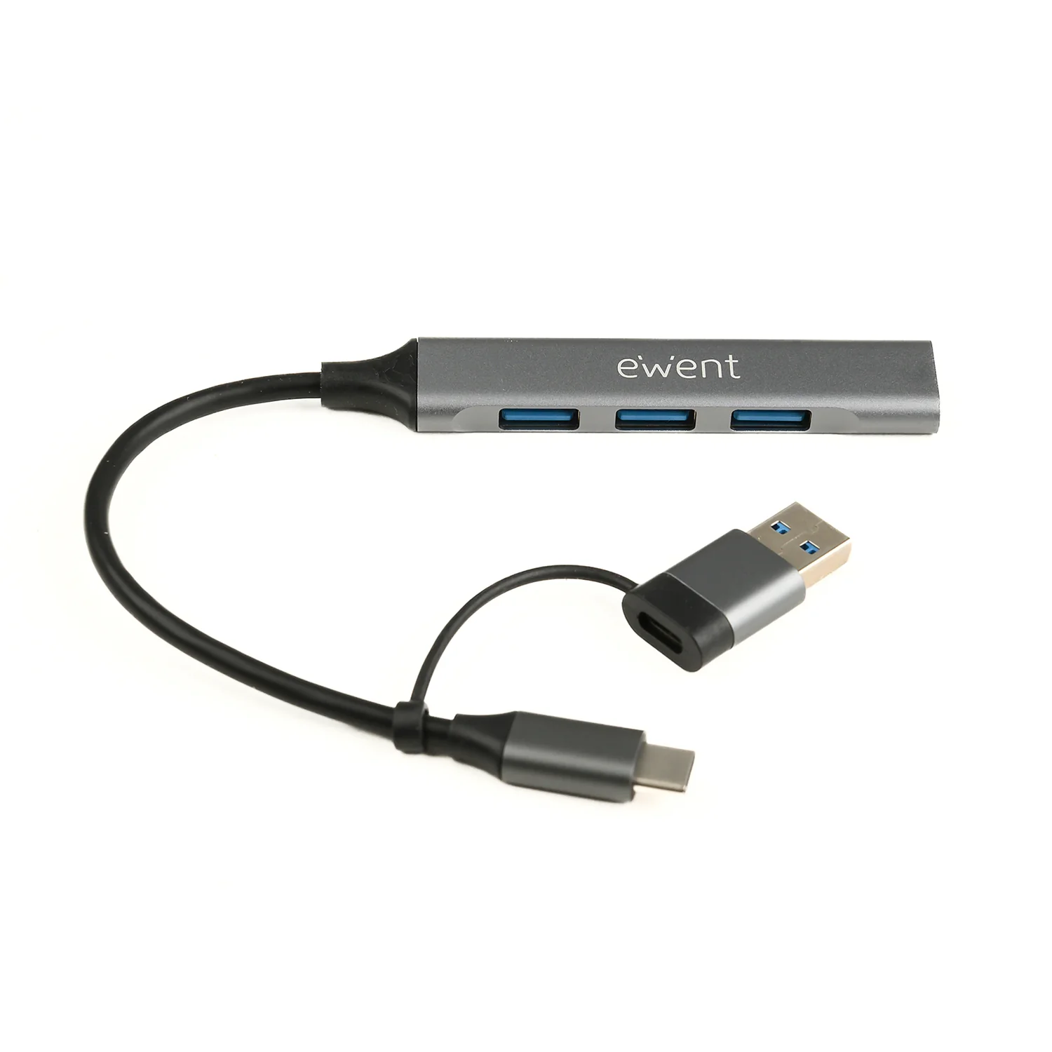 Hub USB-C/USB-A 3.2 Gen 1 com 4 portas em alumínio Ewent EW1154 - Imagem 1