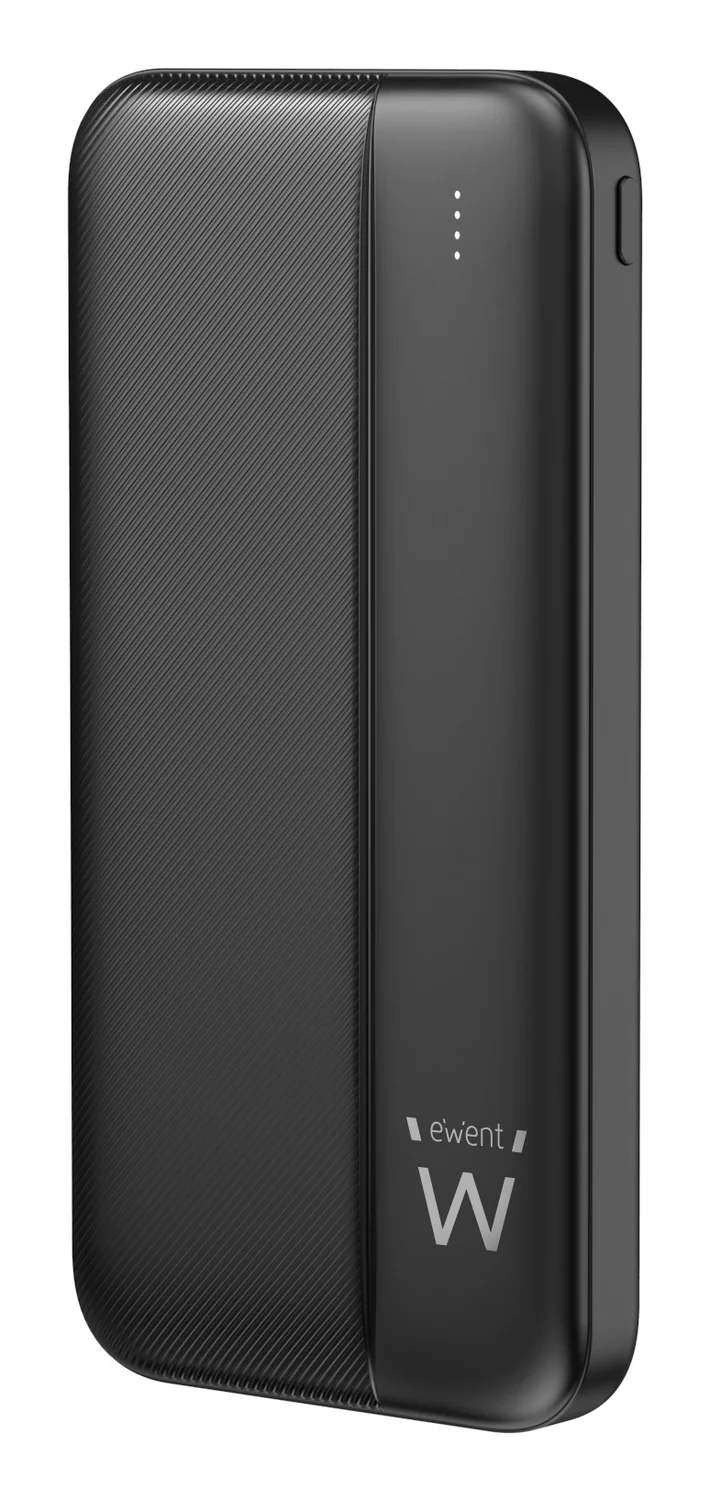 Power Bank Ewent EW1161 Slim 10000mAh com Power Delivery 22.5W e 3 Saídas USB