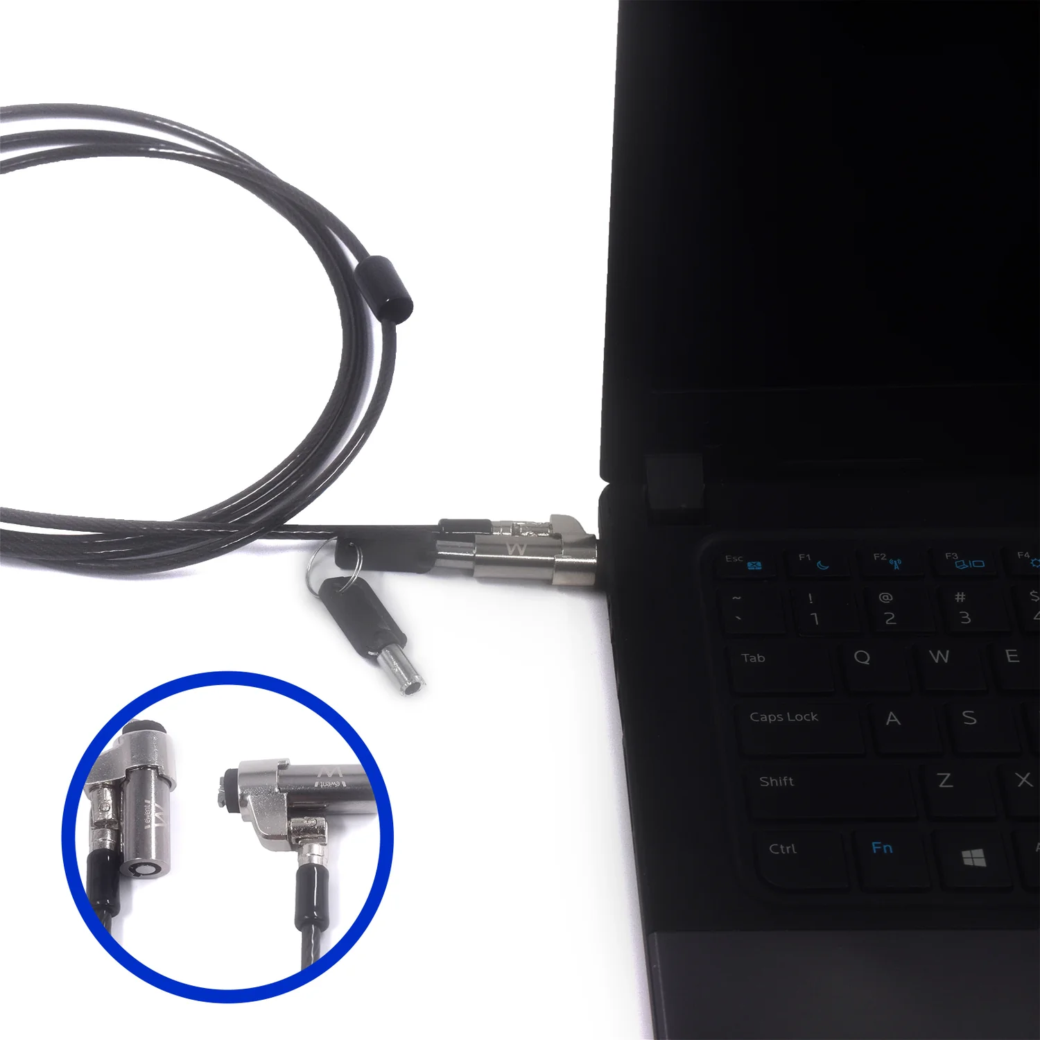 Cadeado de Segurança Ewent EW1239 NanoSaver para Portátil com Chave Nano Slot 2.5x6mm 1.8m - Imagem 2