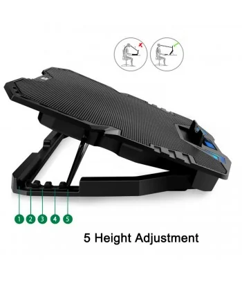 Base de Refrigeração Ewent EW1259 para Portátil até 17" com 5 Ventoinhas e 2 Portas USB - Imagem 3