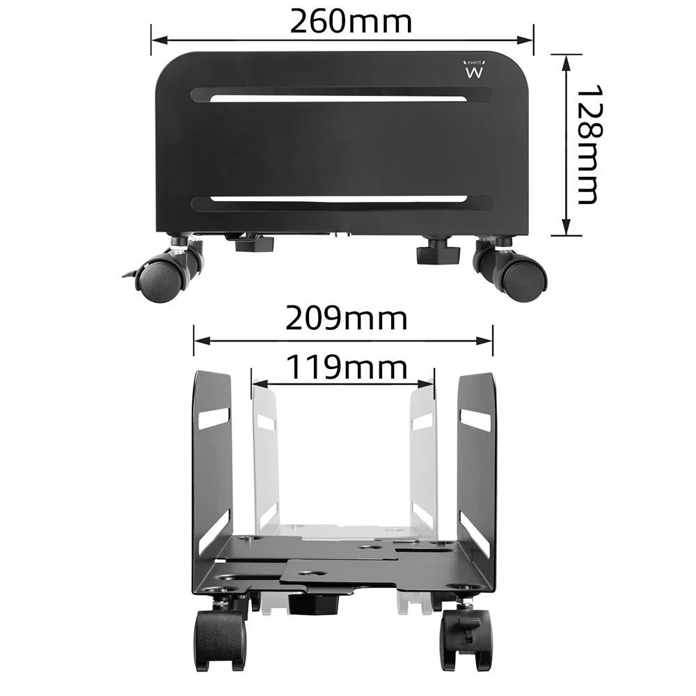 Suporte de CPU com rodas Ewent EW1291 ajustável preto até 10 kg - Imagem 5
