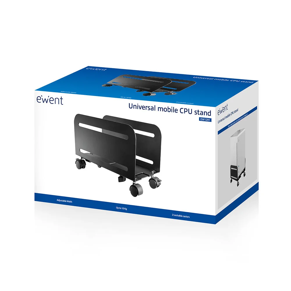 Suporte de CPU com rodas Ewent EW1291 ajustável preto até 10 kg - Imagem 6